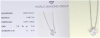 Collana World Diamond Group Donna in Oro bianco Diamante GAB1760